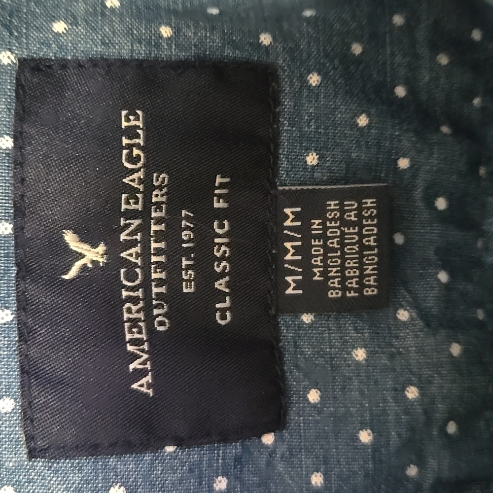 American Eagle Outfitters  Blue Short Sleeve Shirt - Picture 4 of 9